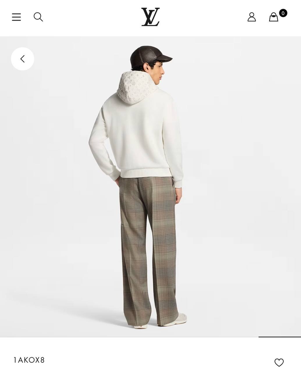Louis Vuitton Zipper Hoodie - White