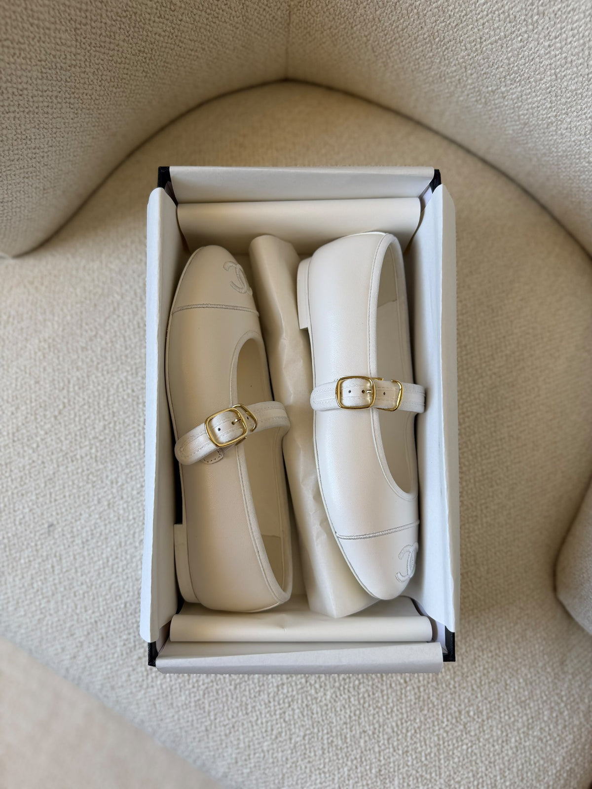 Chanel Slippers - White