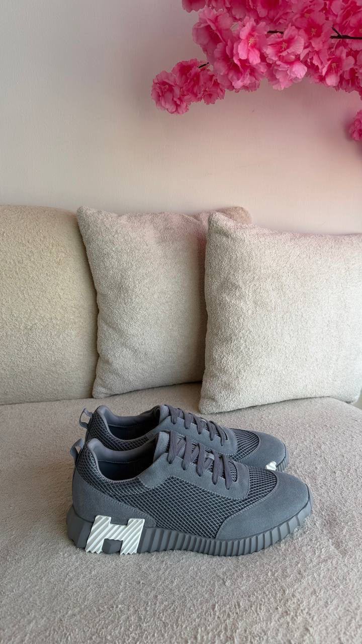 Hermes Mesh Sneakers - Dark Grey
