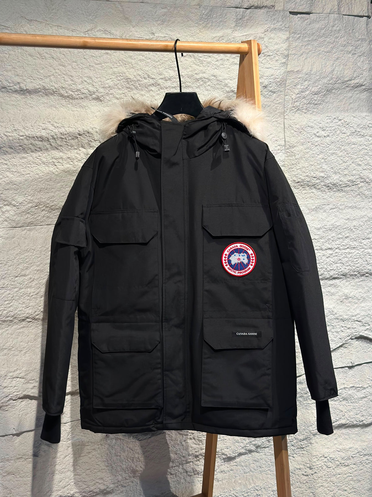 Canada Goose Hooded Jacket - Black