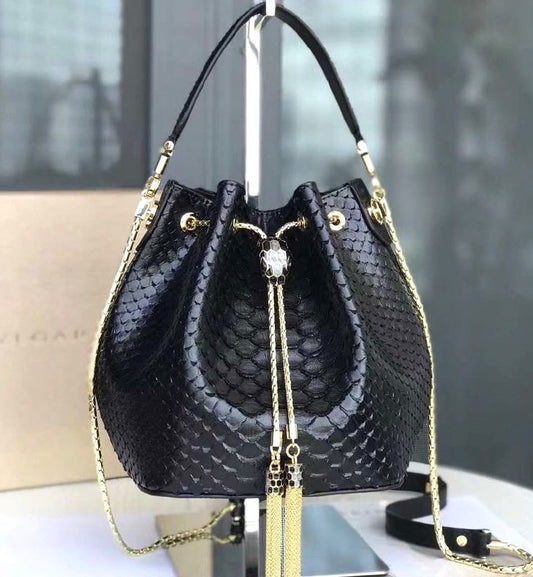 Bulgari Bucket Shoulder Bag - Black