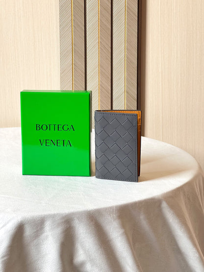 Bottega Veneta Woven Card Holder - Grey