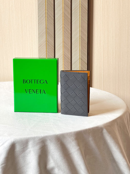 Bottega Veneta Woven Card Holder - Grey