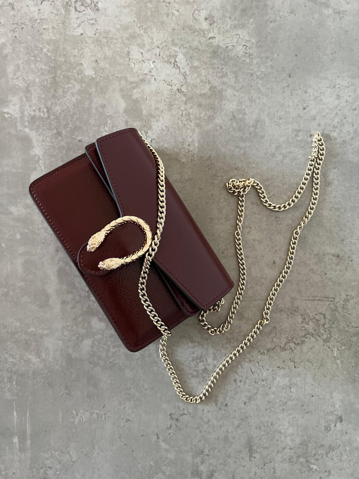 Gucci Flap Shoulder Bag - Burgundy
