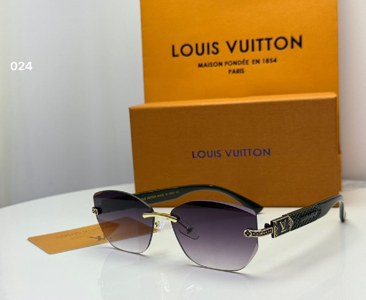 Louis Vuitton Rimless Ornate Temple Sunglasses - 