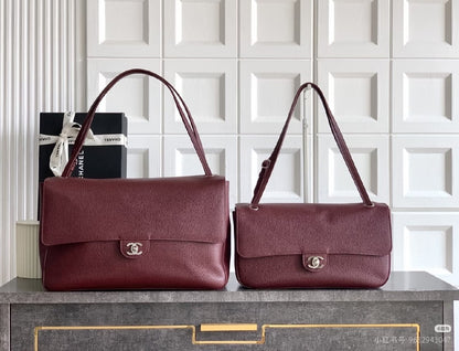Chanel Rectangular Flap Shoulder Bag - Burgundy