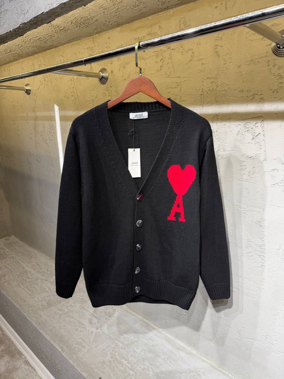 Ami Paris Cardigan - Black