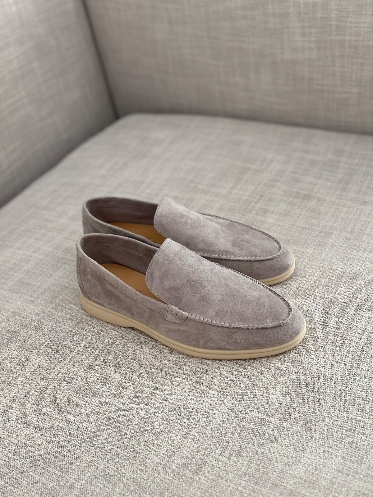 Loro Piana Summer Walk Loafers - Grey