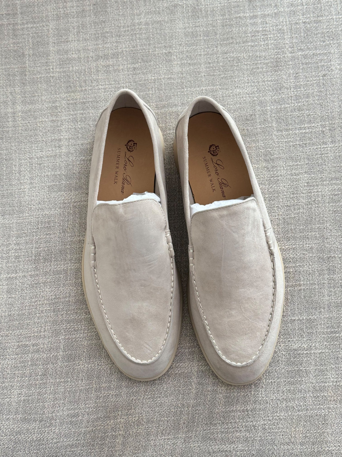 Loro Piana Summer Walk Loafers - Grey