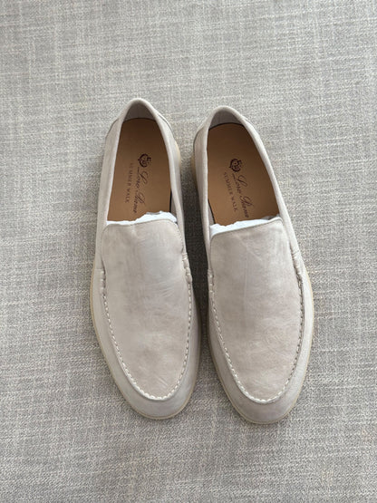 Loro Piana Summer Walk Loafers - Grey