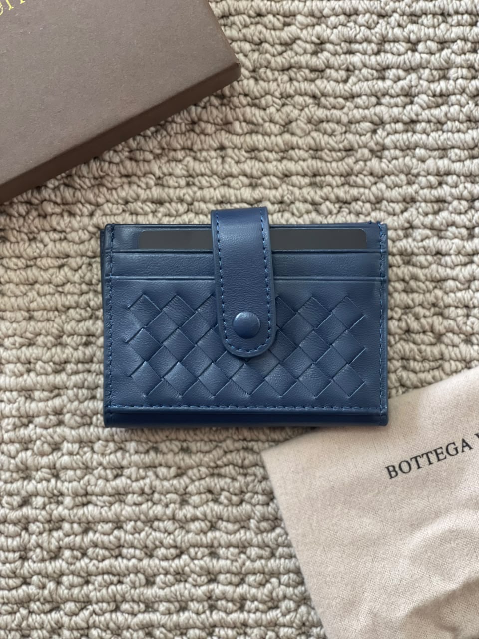 Bottega Veneta Card Holder - Grey, Blue, Black, Dark Grey