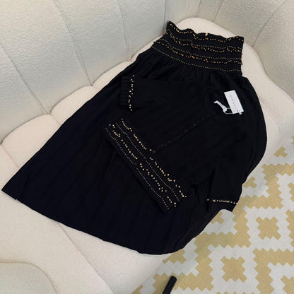 Sandro Cropped Cardigan Set - Black