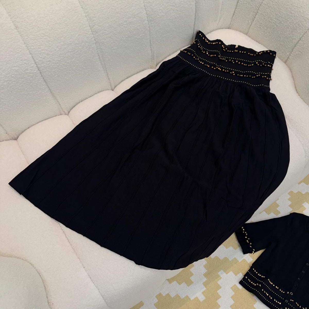 Sandro Cropped Cardigan Set - Black