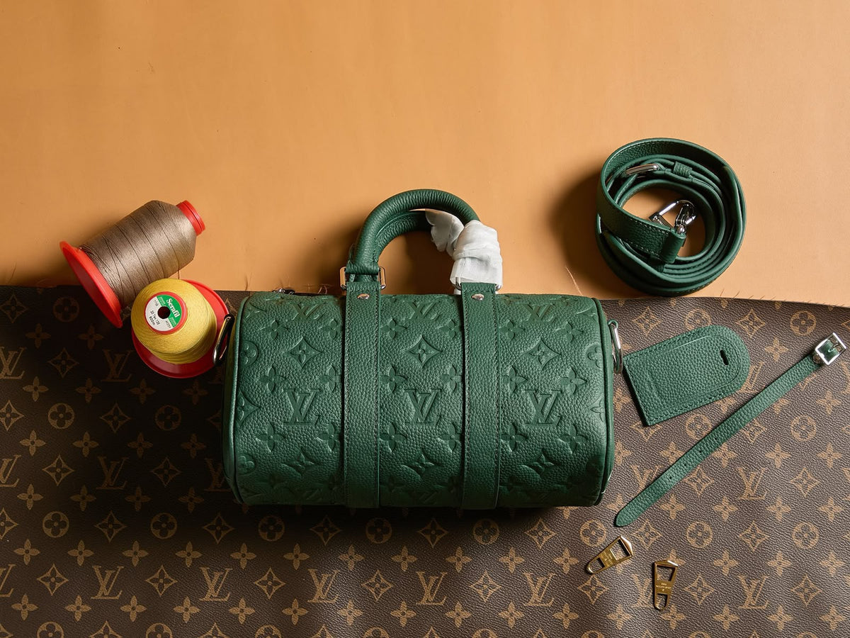 Louis Vuitton Cylinder Travel Bag - Green Embossed