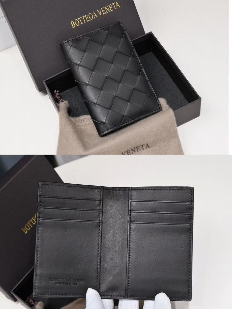 Bottega Veneta Woven Wallet - Black