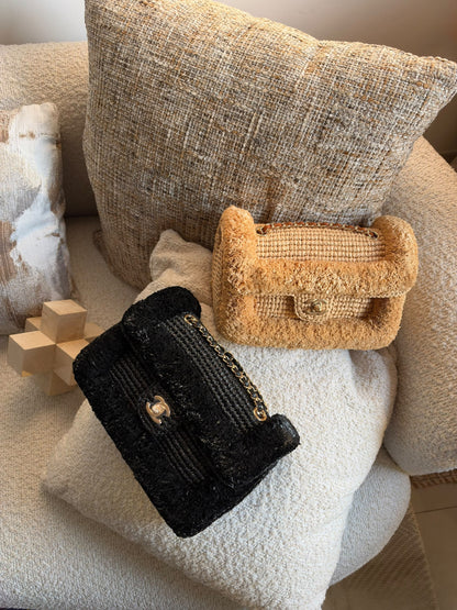 Chanel Flap Shoulder Bag - Beige, Black