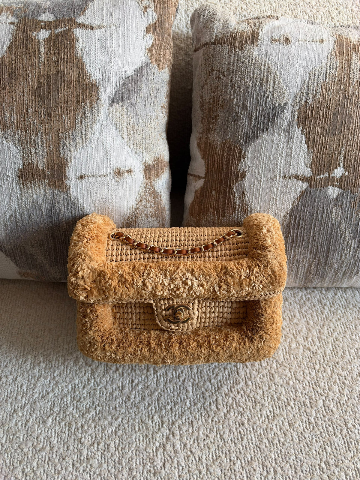 Chanel Flap Shoulder Bag - Beige, Black
