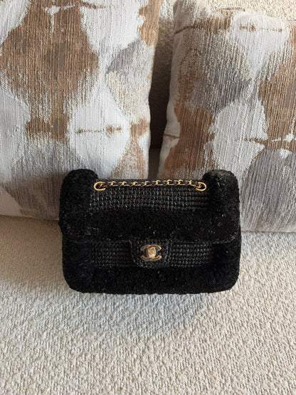 Chanel Flap Shoulder Bag - Beige, Black