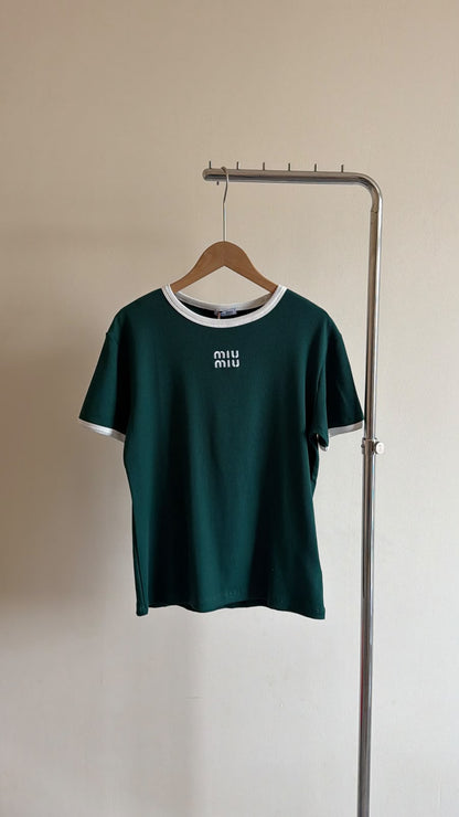 Miu Miu T-Shirt - Black, White, Green